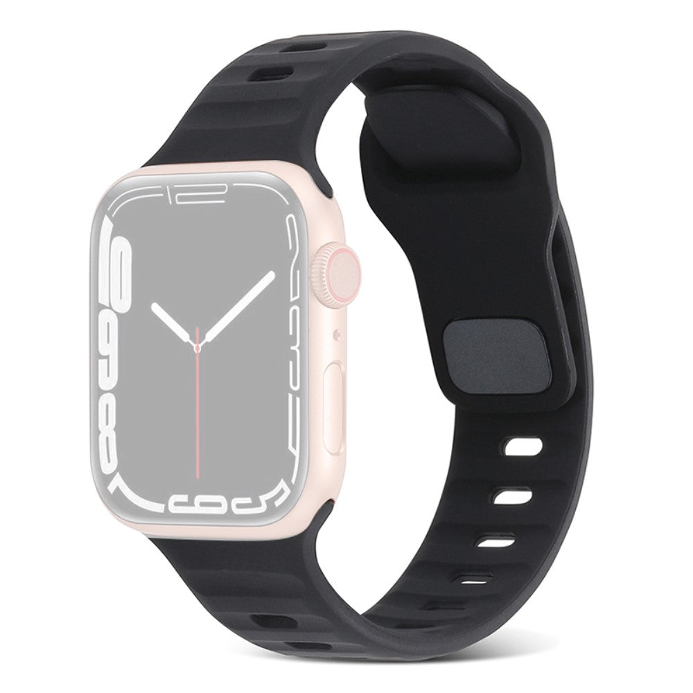 Fortrinligt Silikone Universal Rem passer til Apple Smartwatch - Sort#serie_13