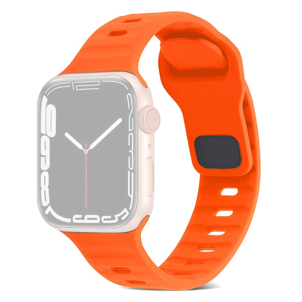 Fortrinligt Silikone Universal Rem passer til Apple Smartwatch - Orange#serie_17