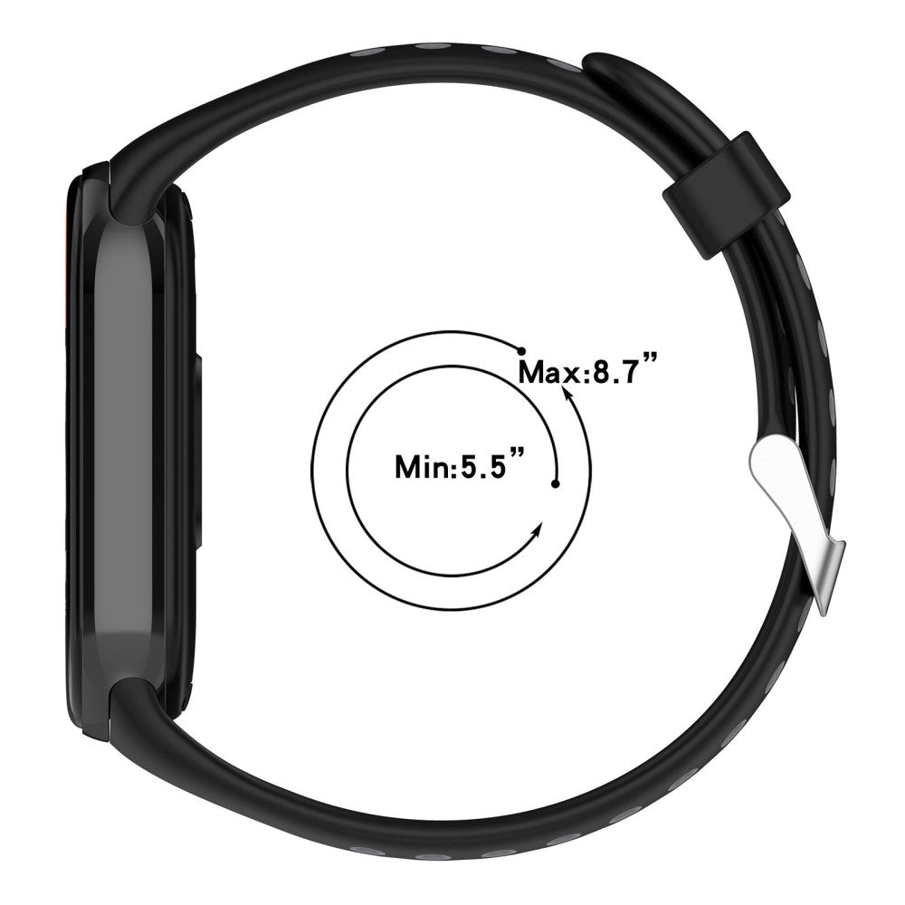 Vildt Sejt Silikone Rem passer til Xiaomi Smart Band 8 - Blå#serie_4