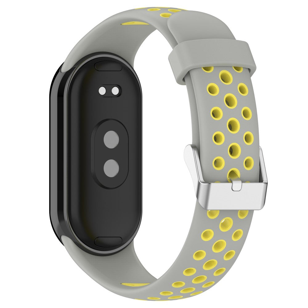 Vildt Sejt Silikone Rem passer til Xiaomi Smart Band 8 - Gul#serie_6