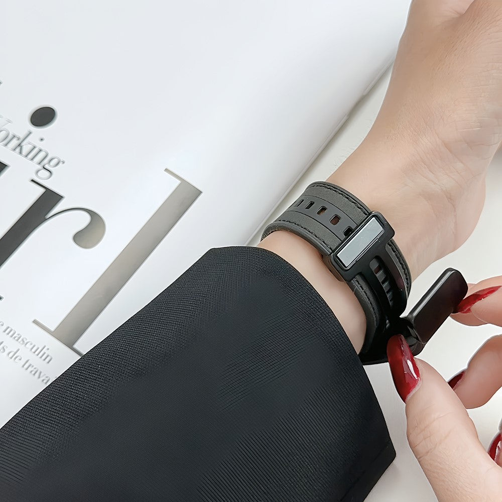 Elegant Kunstlæder Universal Rem passer til Apple Smartwatch - Sort#serie_1