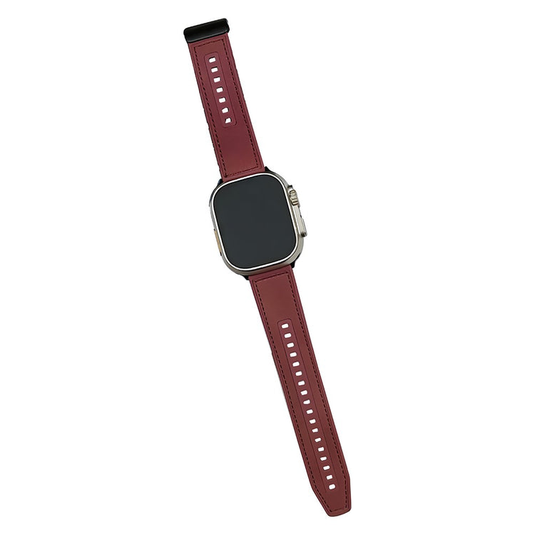 Elegant Kunstlæder Universal Rem passer til Apple Smartwatch - Rød#serie_4
