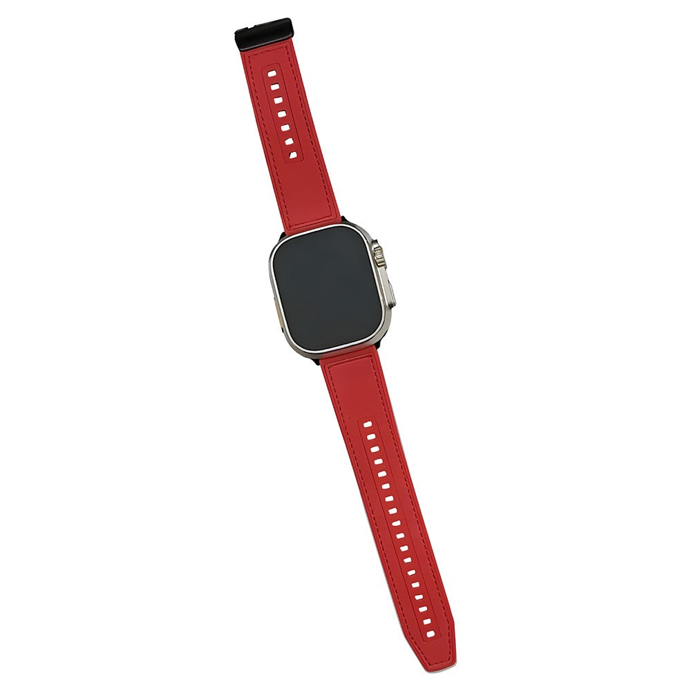 Elegant Kunstlæder Universal Rem passer til Apple Smartwatch - Rød#serie_6