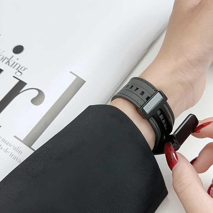 Super Fint Kunstlæder Universal Rem passer til Apple Smartwatch - Gul#serie_6