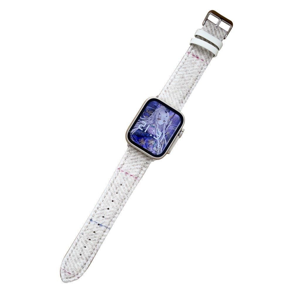 Helt Vildt Elegant Nylon Universal Rem passer til Apple Smartwatch - Hvid#serie_1