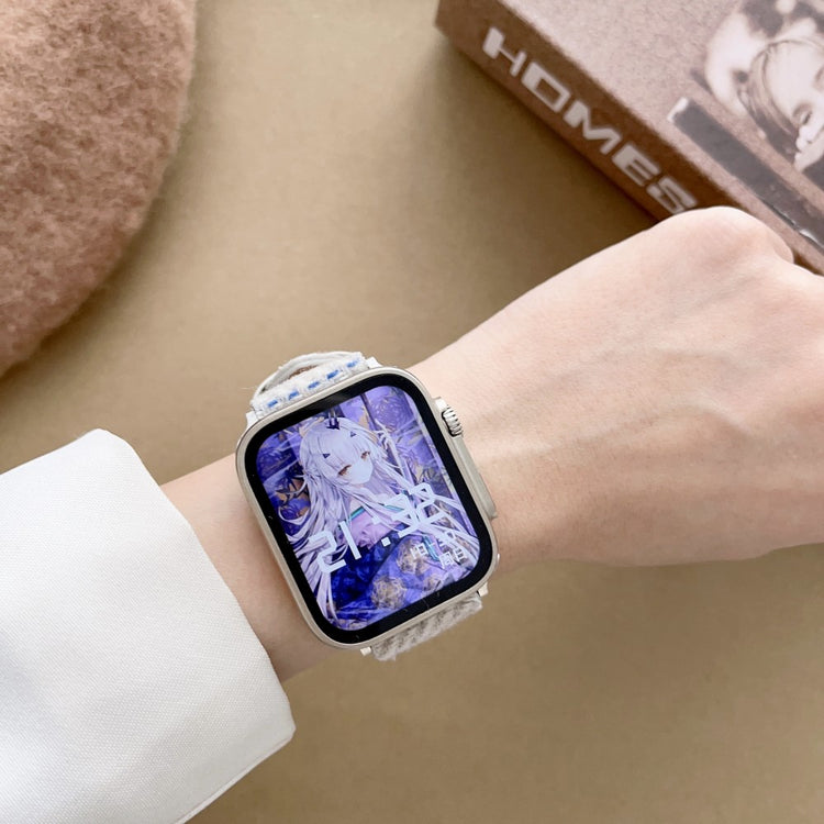 Helt Vildt Elegant Nylon Universal Rem passer til Apple Smartwatch - Grøn#serie_4