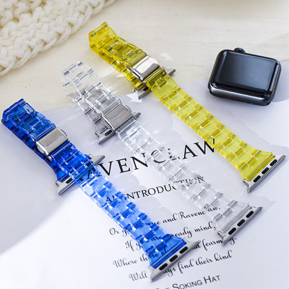 Rigtigt Elegant Silikone Universal Rem passer til Apple Smartwatch - Blå#serie_1