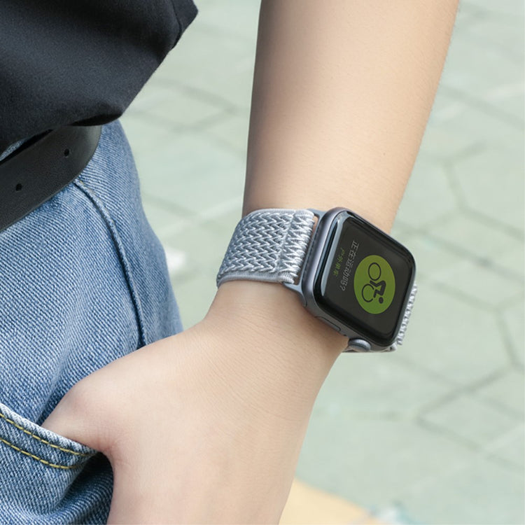 Helt Vildt Holdbart Nylon Universal Rem passer til Apple Smartwatch - Sort#serie_2