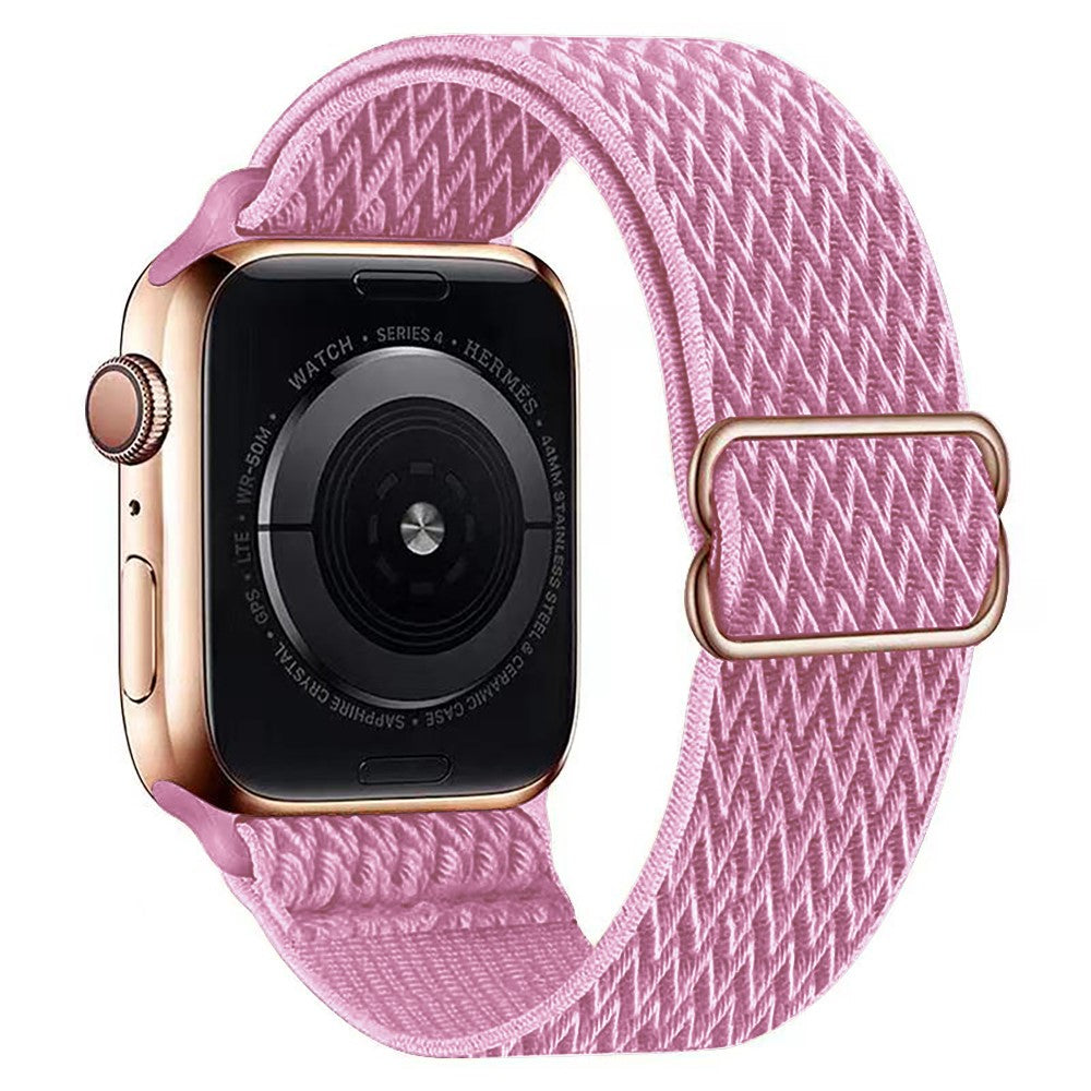Helt Vildt Holdbart Nylon Universal Rem passer til Apple Smartwatch - Pink#serie_10