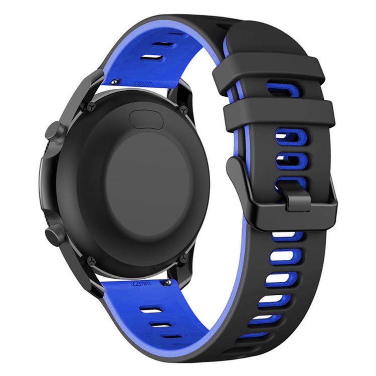 Rigtigt Sejt Silikone Universal Rem passer til Smartwatch - Blå#serie_6