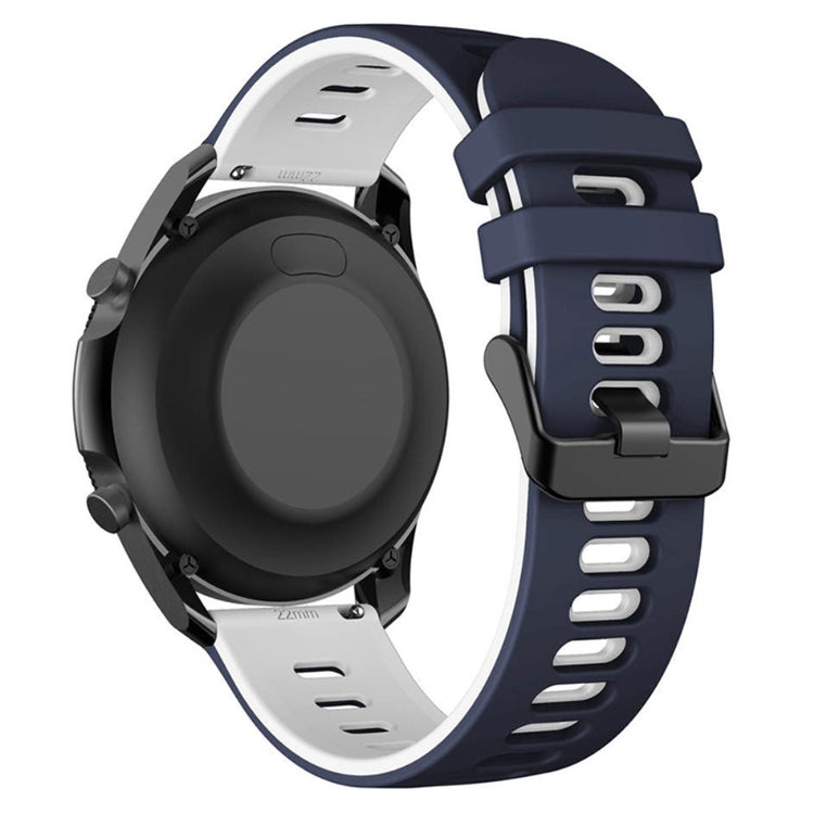 Rigtigt Sejt Silikone Universal Rem passer til Smartwatch - Blå#serie_11