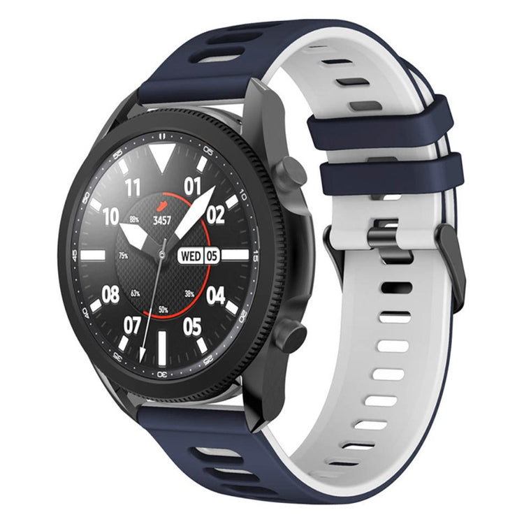 Rigtigt Sejt Silikone Universal Rem passer til Smartwatch - Blå#serie_11