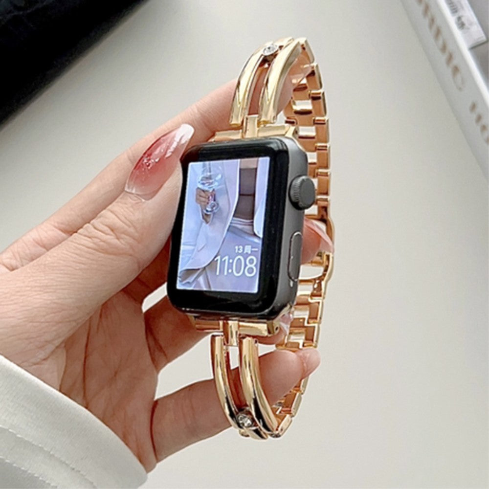 Helt Vildt Kønt Metal Universal Rem passer til Apple Smartwatch - Pink#serie_2
