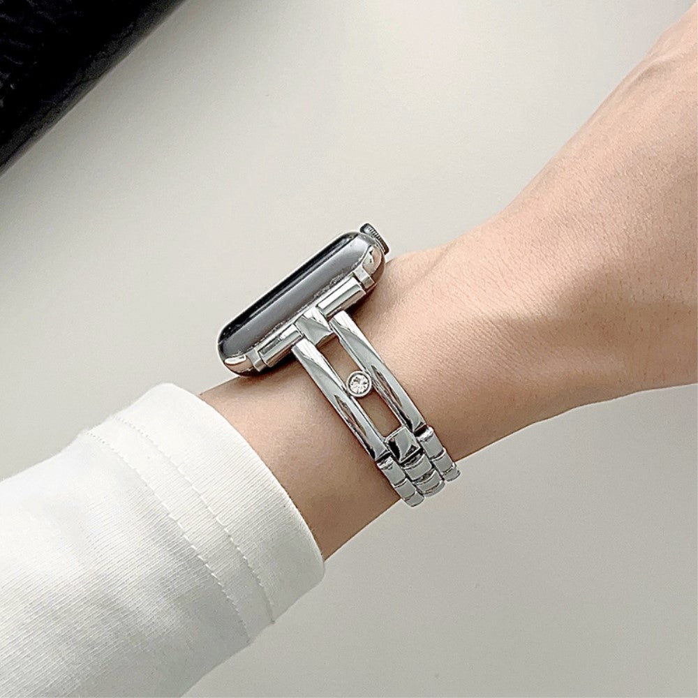 Helt Vildt Kønt Metal Universal Rem passer til Apple Smartwatch - Sølv#serie_3