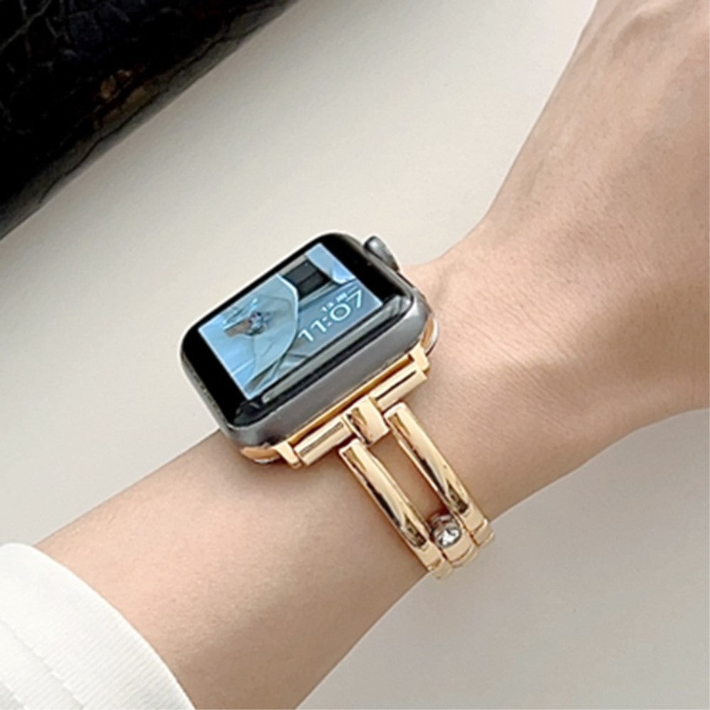 Helt Vildt Kønt Metal Universal Rem passer til Apple Smartwatch - Guld#serie_4