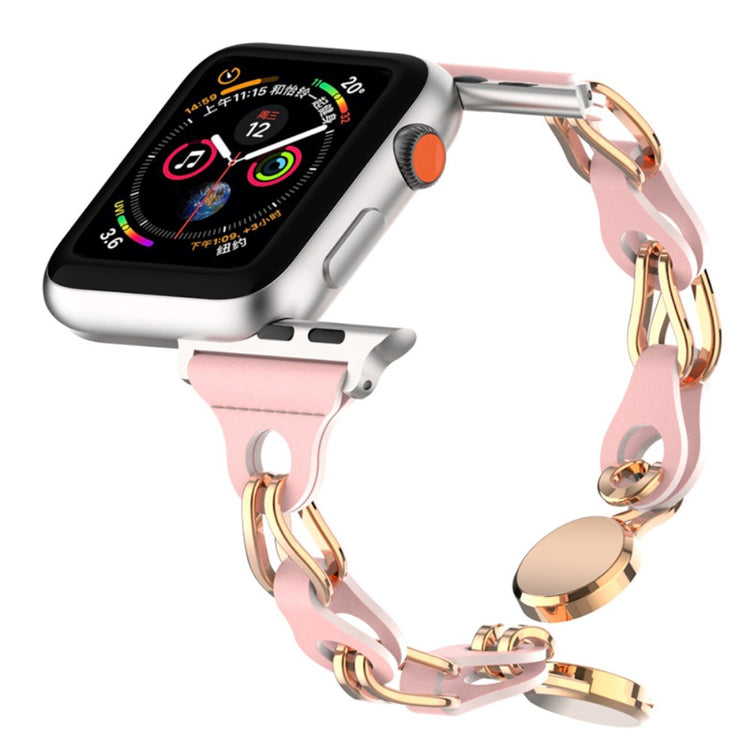 Fint Kunstlæder Universal Rem passer til Apple Smartwatch - Pink#serie_3
