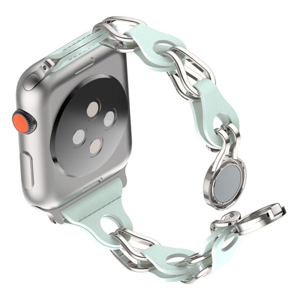 Fint Kunstlæder Universal Rem passer til Apple Smartwatch - Blå#serie_4