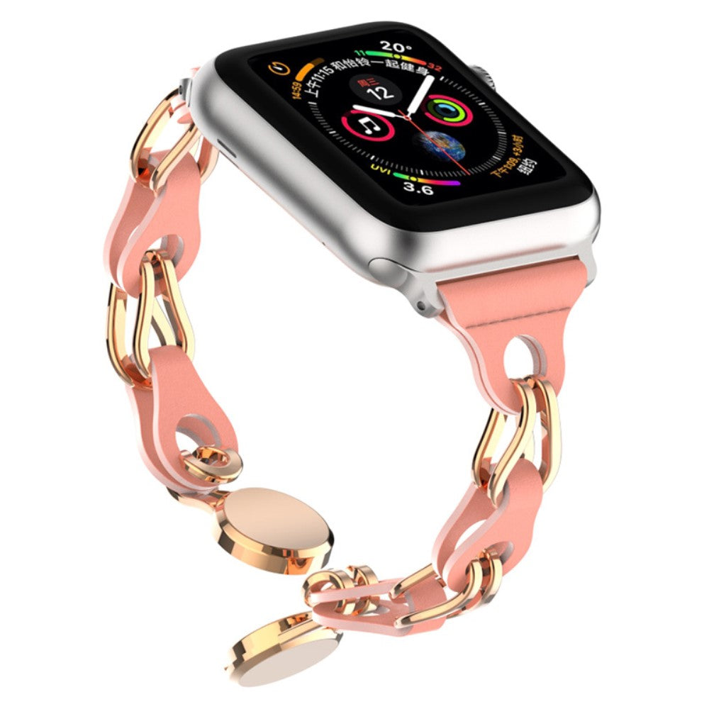 Fint Kunstlæder Universal Rem passer til Apple Smartwatch - Rød#serie_6