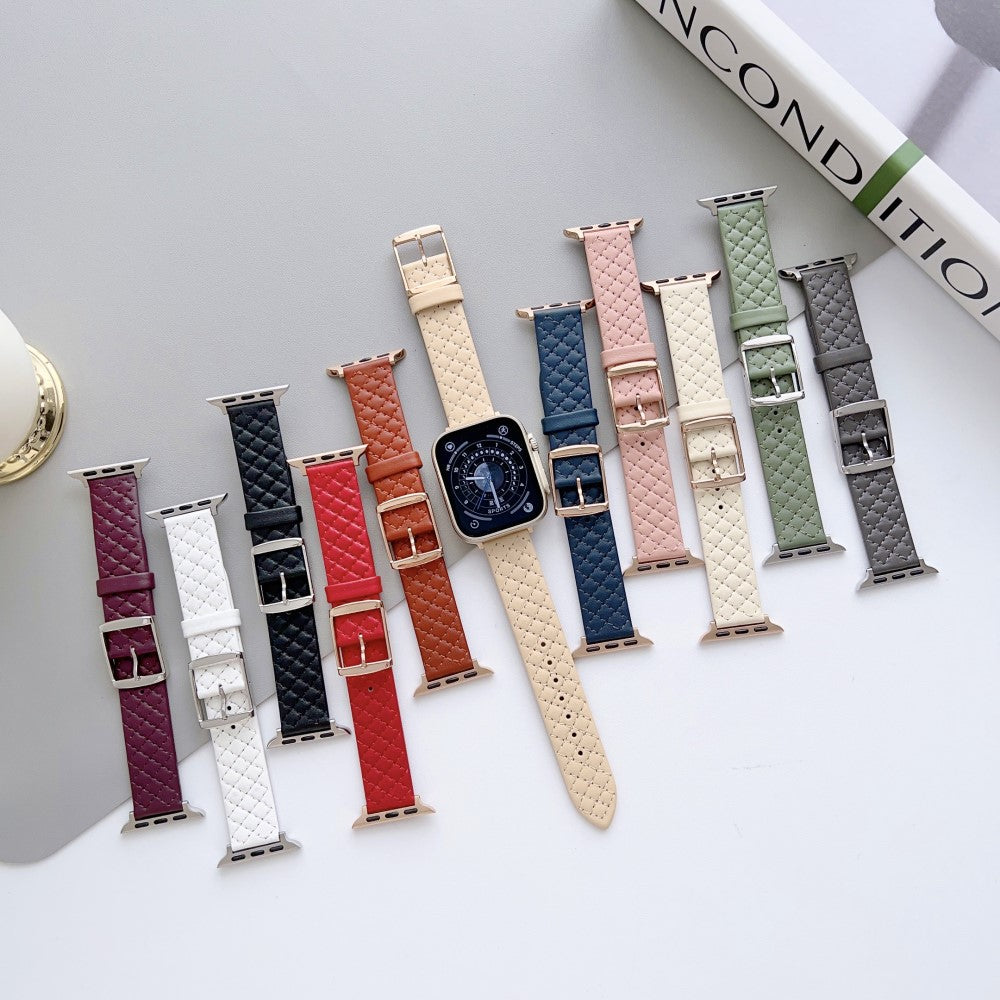 Rigtigt Cool Kunstlæder Universal Rem passer til Apple Smartwatch - Hvid#serie_2