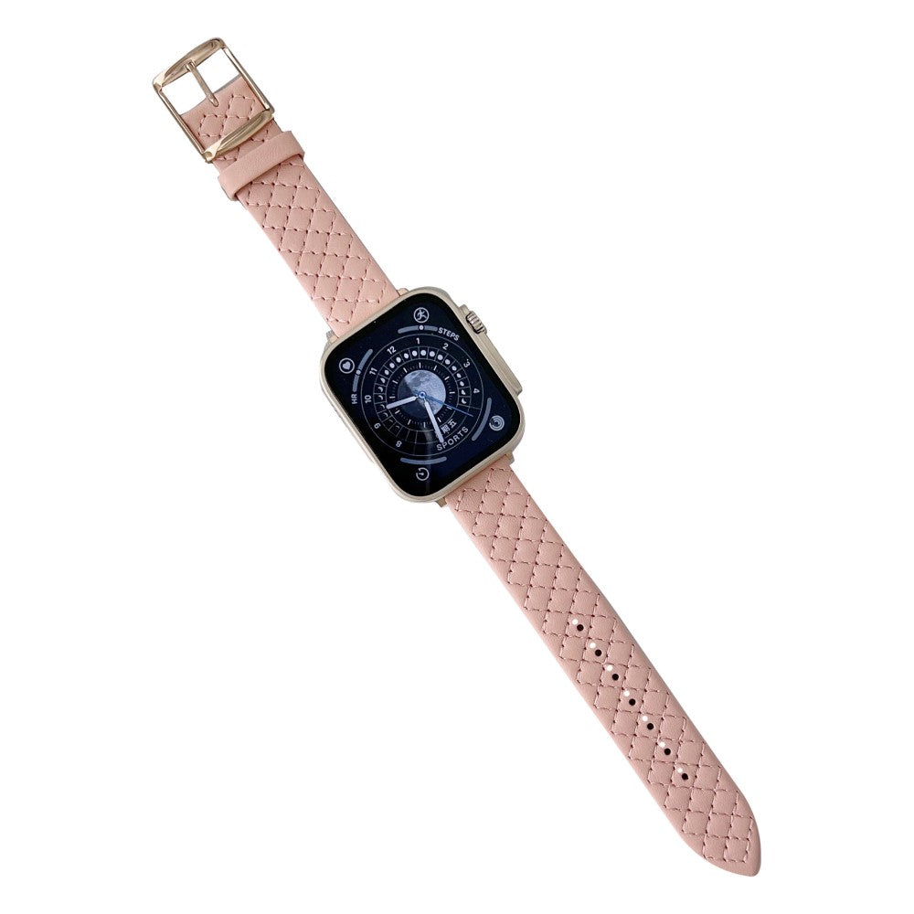 Rigtigt Cool Kunstlæder Universal Rem passer til Apple Smartwatch - Pink#serie_5