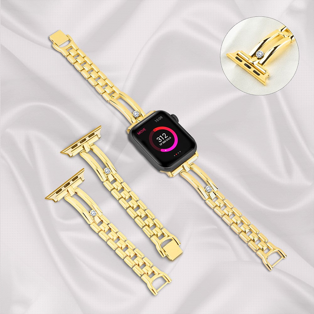 Rigtigt Elegant Metal Universal Rem passer til Apple Smartwatch - Guld#serie_4