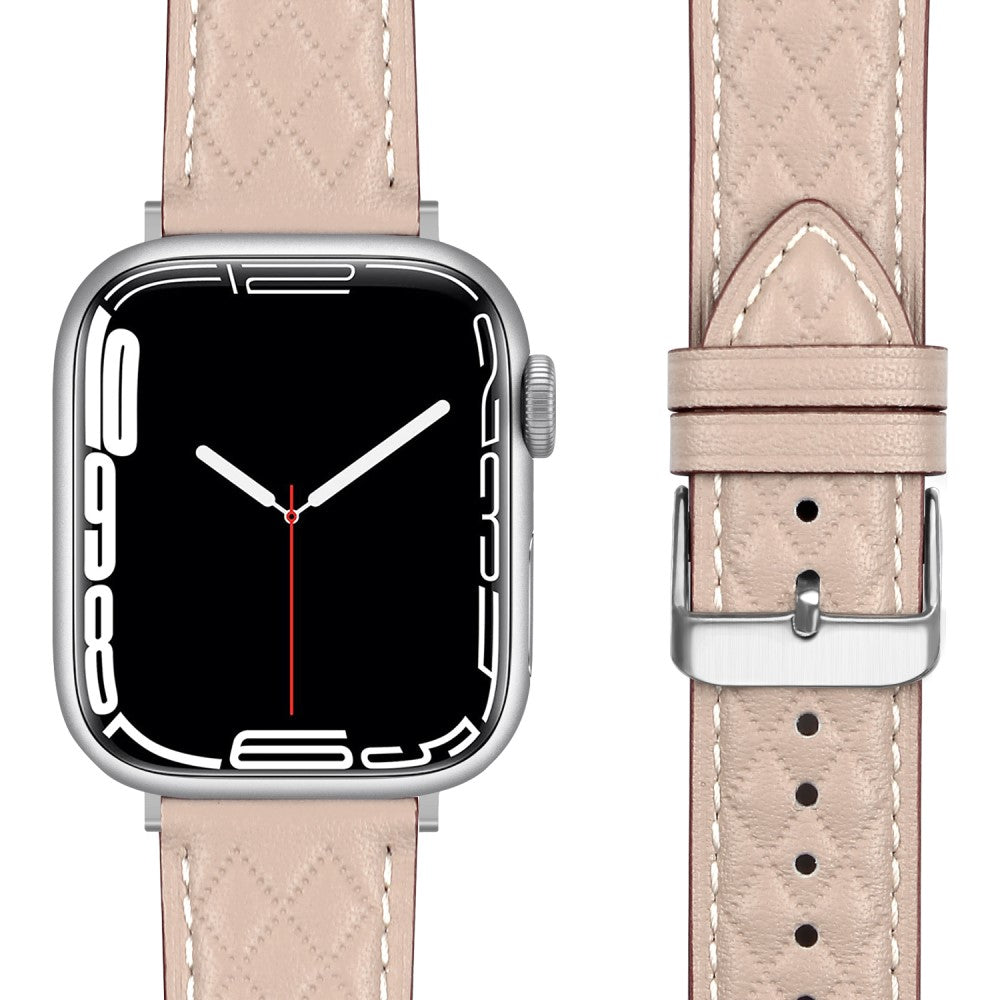 Fed Kunstlæder Universal Rem passer til Apple Smartwatch - Hvid#serie_2