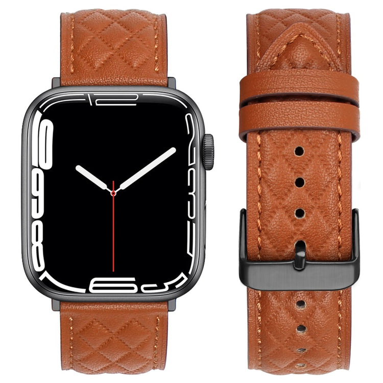 Fed Kunstlæder Universal Rem passer til Apple Smartwatch - Brun#serie_4