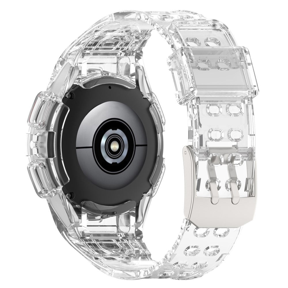 Meget Godt Silikone Rem passer til Samsung Galaxy Watch 4 (44mm) - Gennemsigtig#serie_8