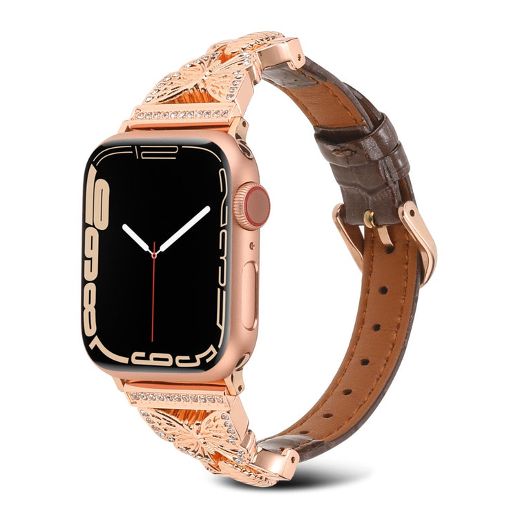 Rigtigt Holdbart Kunstlæder Universal Rem passer til Apple Smartwatch - Brun#serie_5