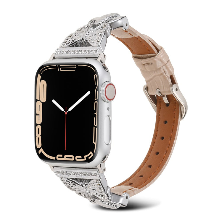 Rigtigt Holdbart Kunstlæder Universal Rem passer til Apple Smartwatch - Pink#serie_8