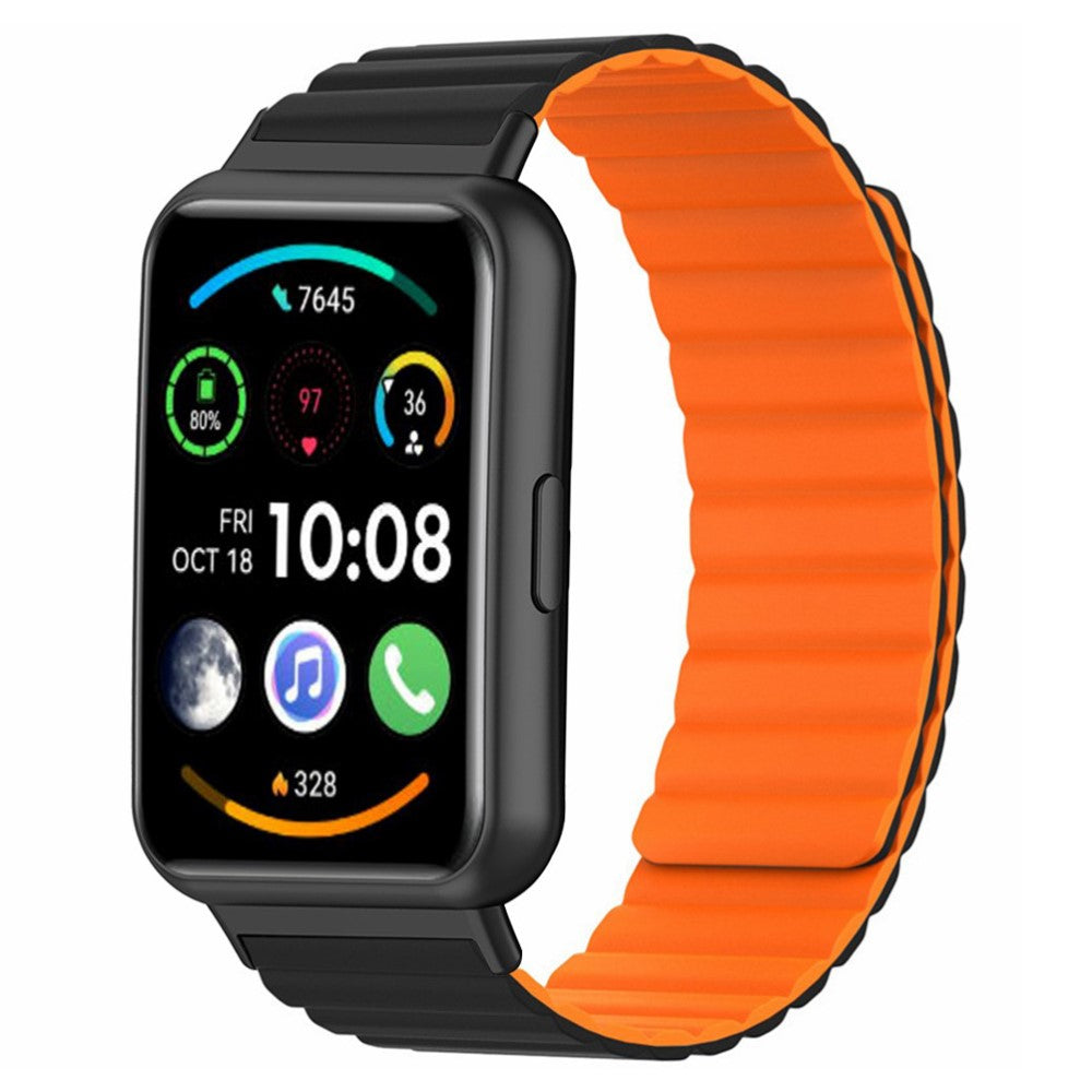 Meget Skøn Silikone Rem passer til Huawei Watch Fit 2 - Orange#serie_1