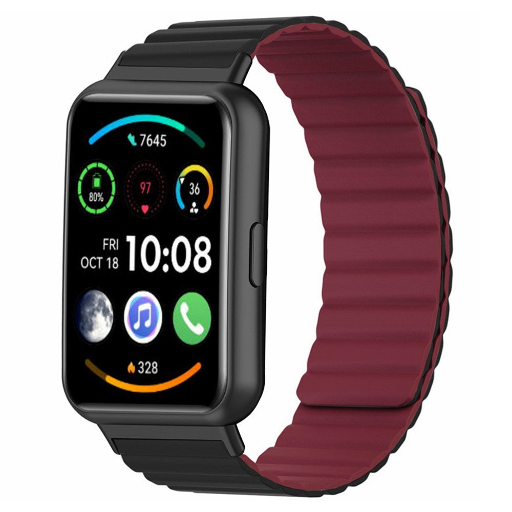 Meget Skøn Silikone Rem passer til Huawei Watch Fit 2 - Rød#serie_3