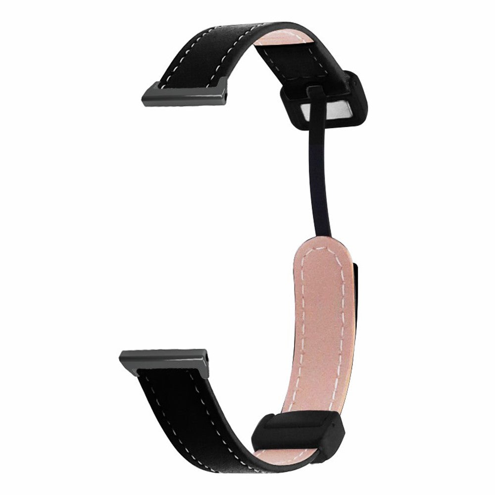 Mega Slidstærk Ægte Læder Universal Rem passer til Smartwatch - Sort#serie_1