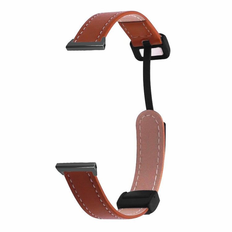 Mega Slidstærk Ægte Læder Universal Rem passer til Smartwatch - Brun#serie_3