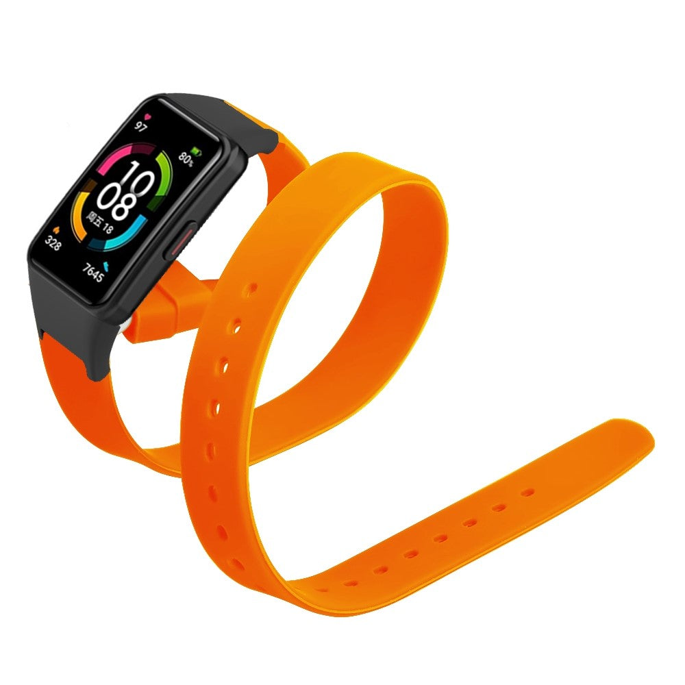 Rigtigt Nydelig Silikone Universal Rem passer til Smartwatch - Orange#serie_2