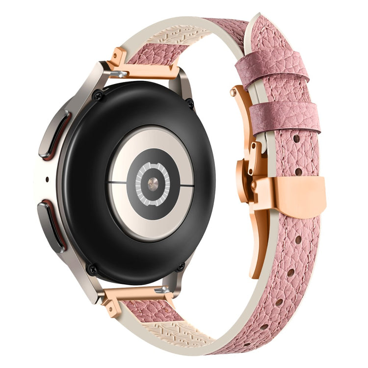 Helt Vildt Smuk Ægte Læder Universal Rem passer til Smartwatch - Pink#serie_2