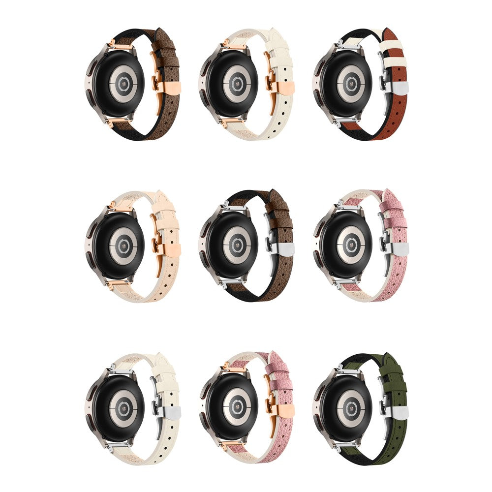 Helt Vildt Smuk Ægte Læder Universal Rem passer til Smartwatch - Hvid#serie_5