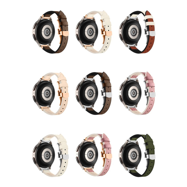 Helt Vildt Smuk Ægte Læder Universal Rem passer til Smartwatch - Hvid#serie_5
