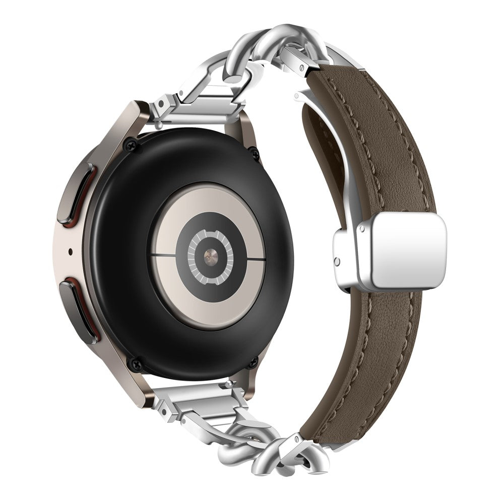 Rigtigt Sejt Ægte Læder Universal Rem passer til Smartwatch - Brun#serie_1