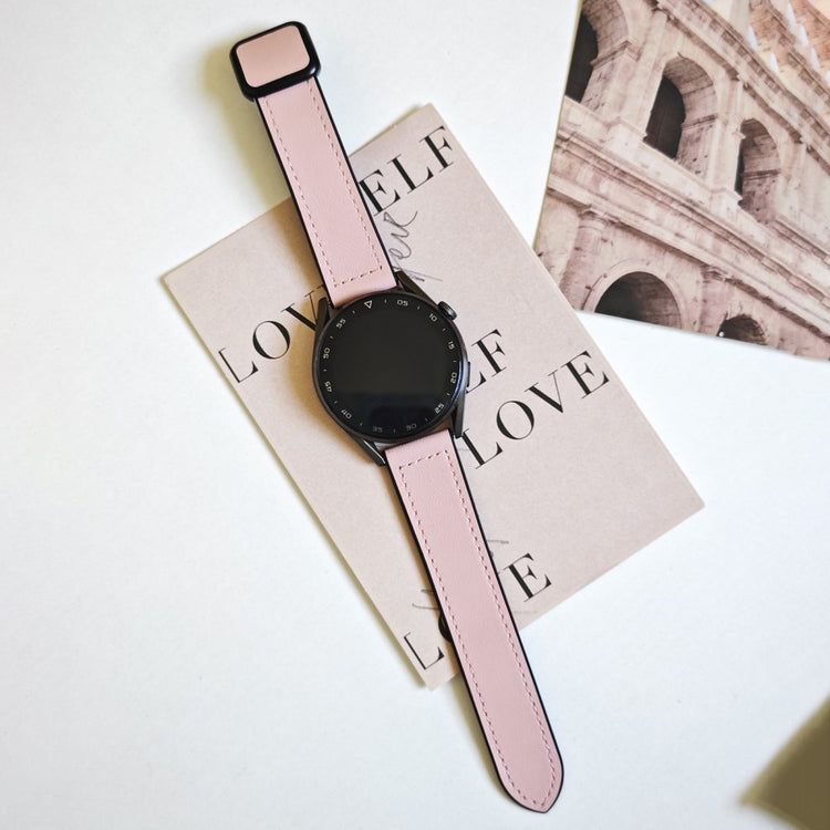 Meget Flot Kunstlæder Universal Rem passer til Smartwatch - Pink#serie_4