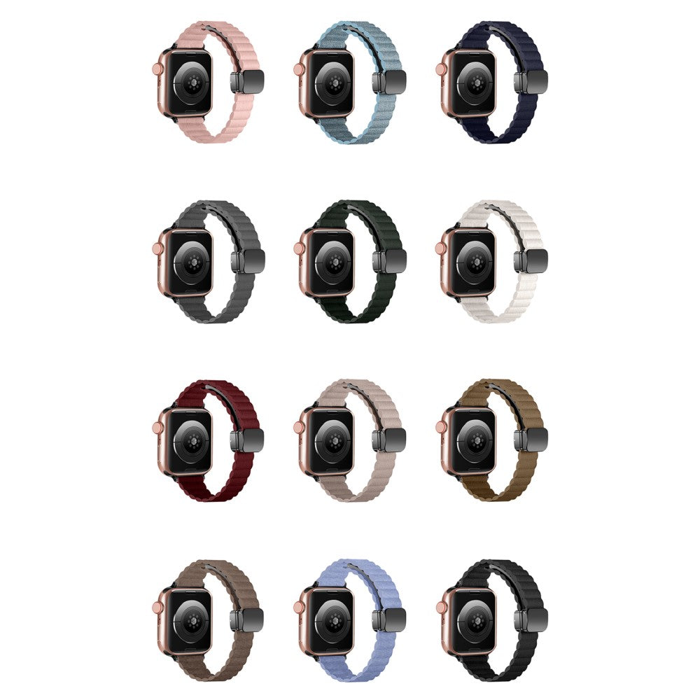 Helt Vildt Skøn Kunstlæder Universal Rem passer til Apple Smartwatch - Blå#serie_2