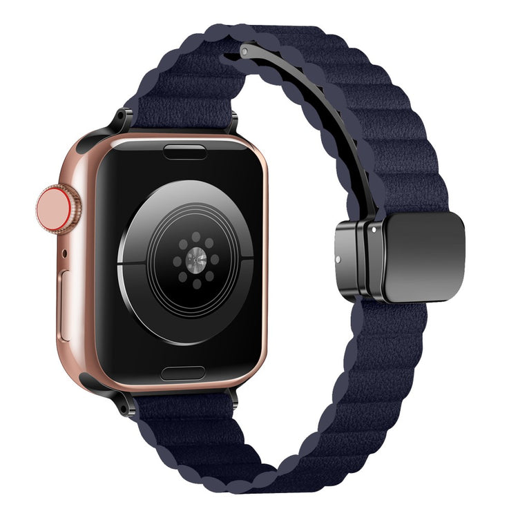 Helt Vildt Skøn Kunstlæder Universal Rem passer til Apple Smartwatch - Blå#serie_3