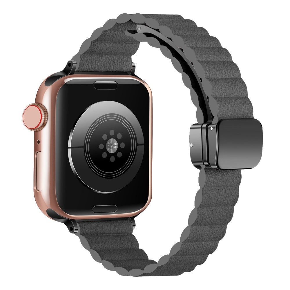Helt Vildt Skøn Kunstlæder Universal Rem passer til Apple Smartwatch - Sølv#serie_5