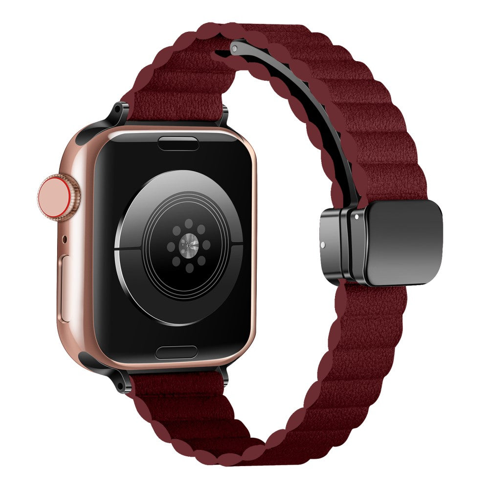 Helt Vildt Skøn Kunstlæder Universal Rem passer til Apple Smartwatch - Rød#serie_6