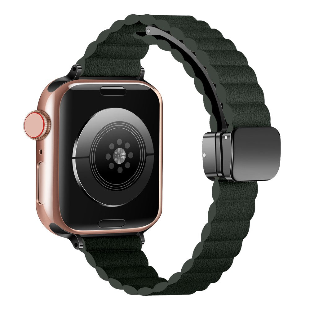 Helt Vildt Skøn Kunstlæder Universal Rem passer til Apple Smartwatch - Grøn#serie_8