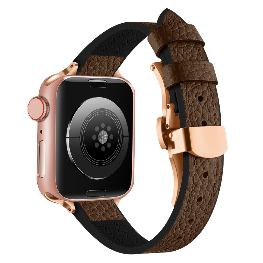 Mega Flot Kunstlæder Universal Rem passer til Apple Smartwatch - Brun#serie_1