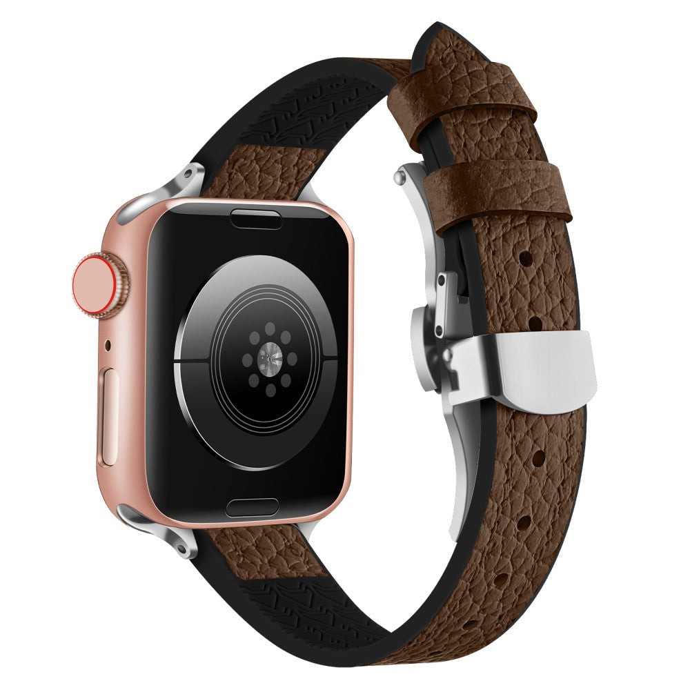 Mega Flot Kunstlæder Universal Rem passer til Apple Smartwatch - Brun#serie_3