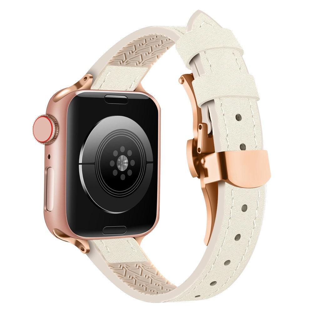 Mega Flot Kunstlæder Universal Rem passer til Apple Smartwatch - Hvid#serie_5