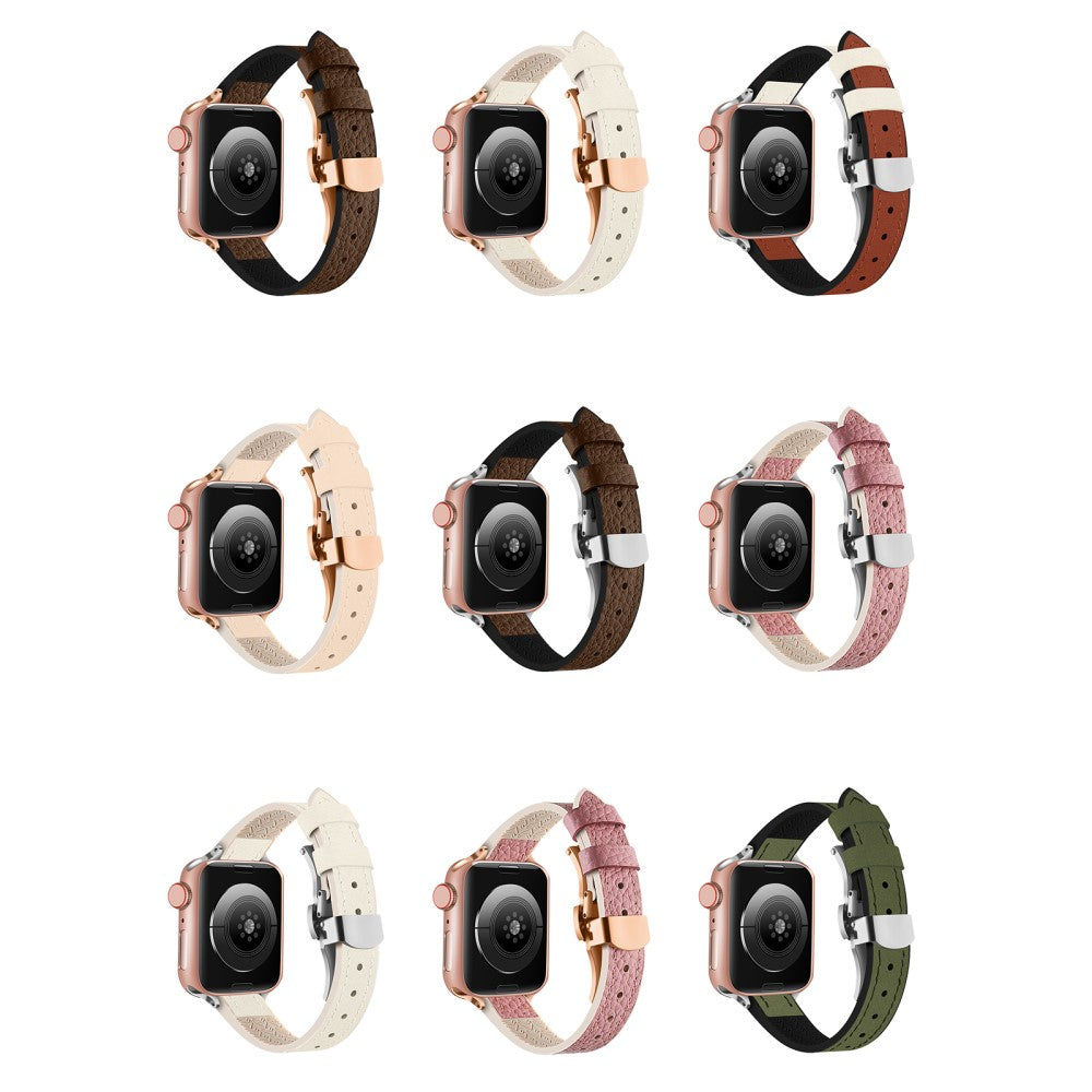 Mega Flot Kunstlæder Universal Rem passer til Apple Smartwatch - Pink#serie_6