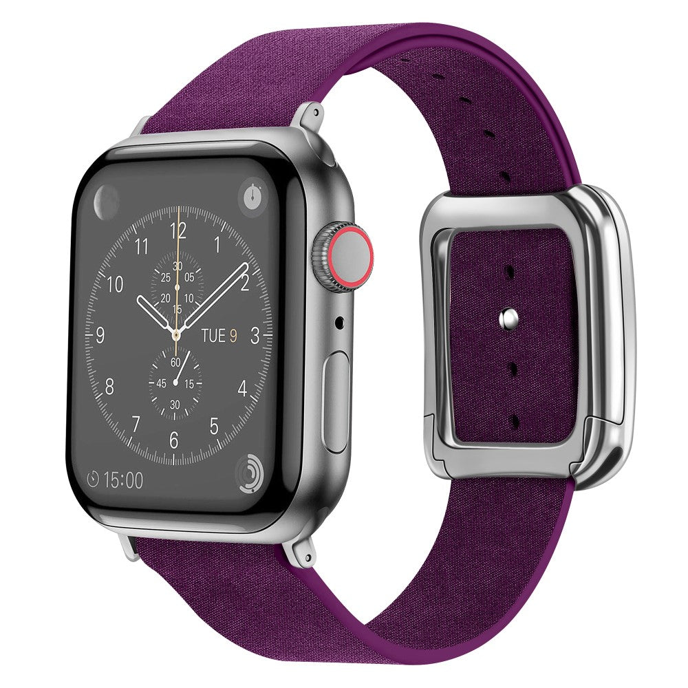 Rigtigt Rart Kunstlæder Universal Rem passer til Apple Smartwatch - Lilla#serie_8